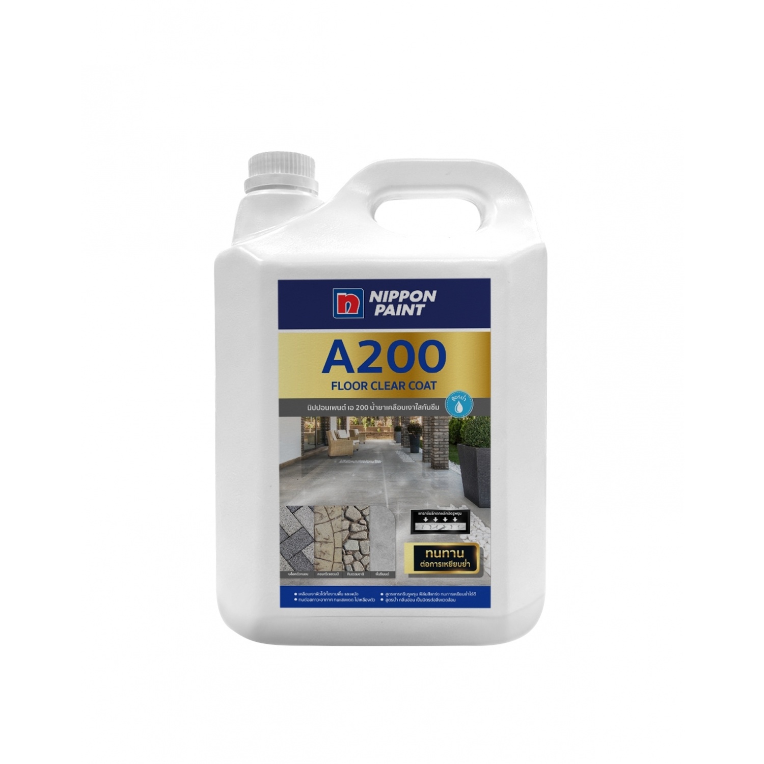 NIPPON PAINT น้ำยาเคลือบเงาใสกันซึม A200 5 ลิตร สีใส