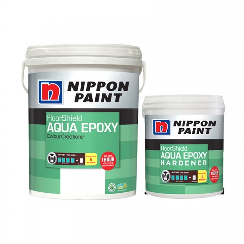 NIPPON PAINT ชุดสีรองพื้นอีพ็อกซี่ AQUA EPOXY ขนาด 5 ลิตร เบส D