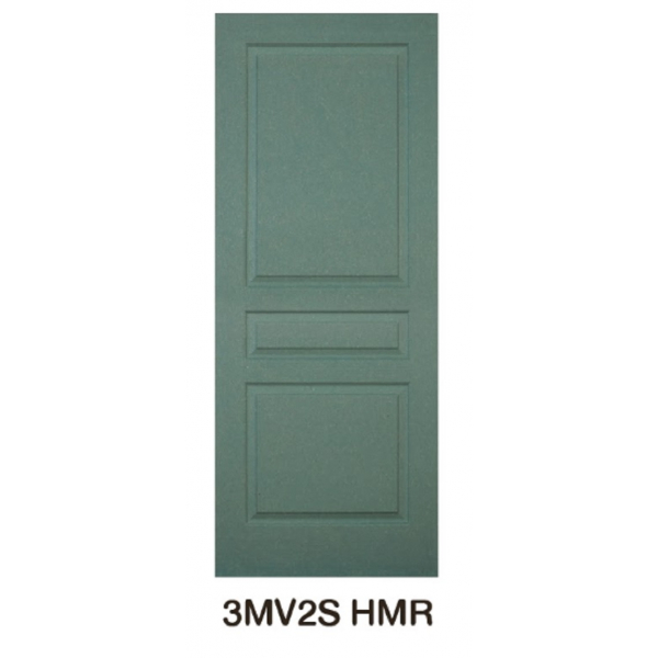 VANACHAI ประตูภายใน HMR 3 ลูกฟัก ทนความชื้นผิวเรียบ รุ่น 3MV2S ขนาด 80x200 ซม. สีเขียว (ไม่เจาะลูกบิด)