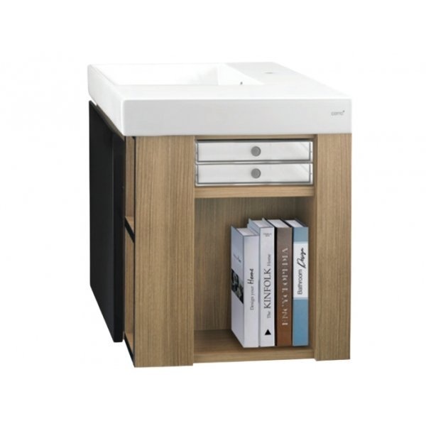 COTTO ตู้ใต้อ่างล้างหน้าแบบแขวนผนัง V00647BK สำหรับอ่าง SOULNICE C00647