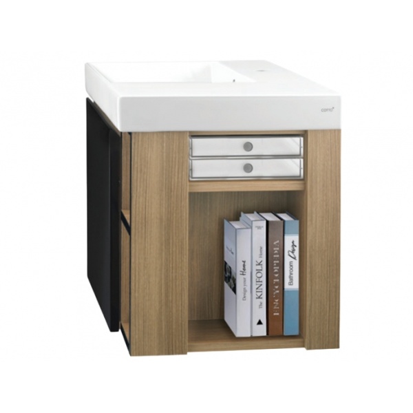 COTTO ตู้ใต้อ่างล้างหน้าแบบแขวนผนัง V00647BK สำหรับอ่าง SOULNICE C00647