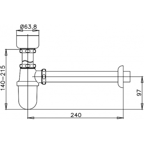 Cotto ท่อน้ำทิ้งแบบกระปุกทองเหลือง รุ่น CT681