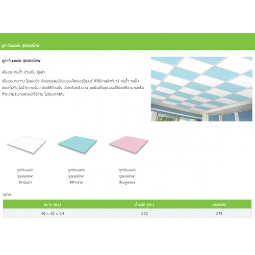 ดูร่าวัน บอร์ด ลามิเนต 0.4x60x60 ซม. สีขาวเมฆา