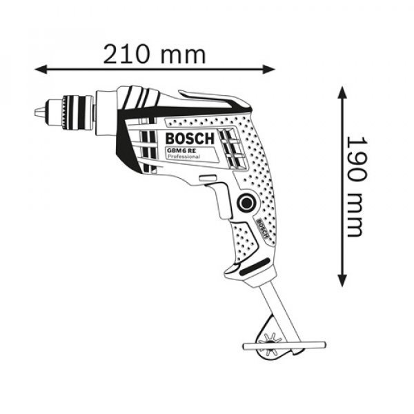 BOSCH สว่านไฟฟ้า 6.5มม. 350W รุ่น GBM 6 RE