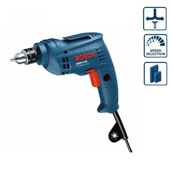 BOSCH สว่านไฟฟ้า 6.5มม. 350W รุ่น GBM 6 RE
