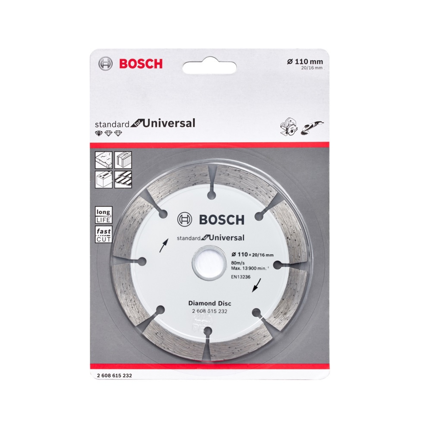 BOSCH ใบเพชร 4 นิ้ว ตัดคอนกรีต (110mm) รุ่น Shark Diamond #232