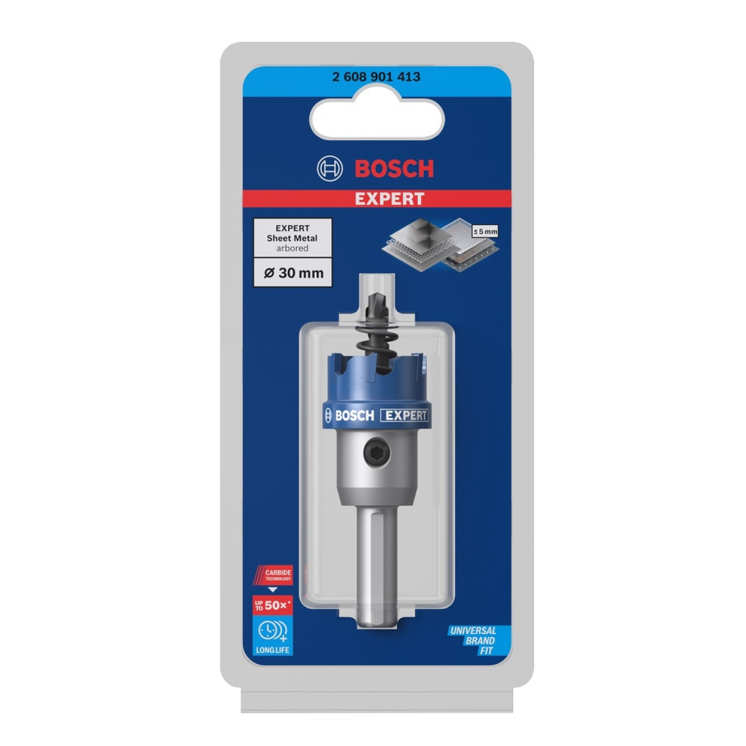 BOSCH โฮลซอว์ เจาะสเตนเลส/เหล็ก TCT ขนาด 30 mm. รุ่น Expert