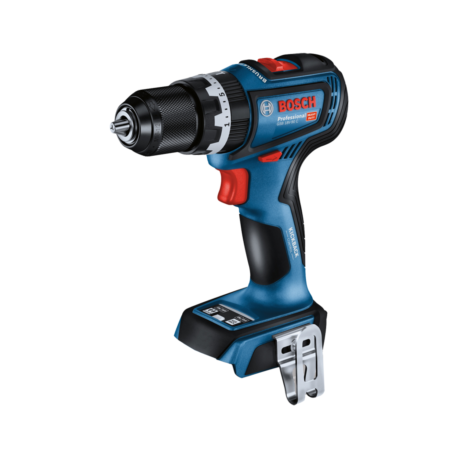BOSCH สว่านกระแทกไร้สาย 18V Brushless รุ่น GSB18V-90C (เฉพาะเครื่อง)