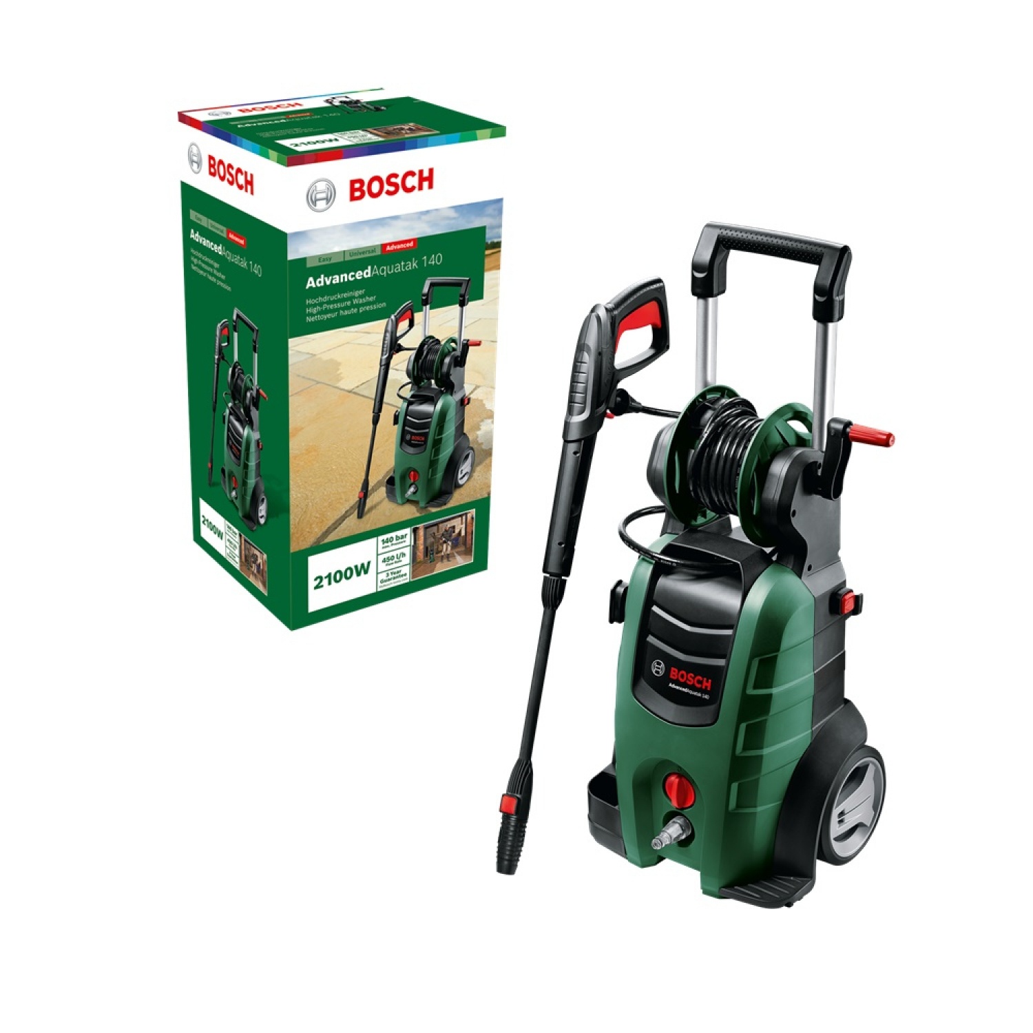 BOSCH เครื่องฉีดน้ำแรงดันสูง 140บาร์ Advanced Aquatak