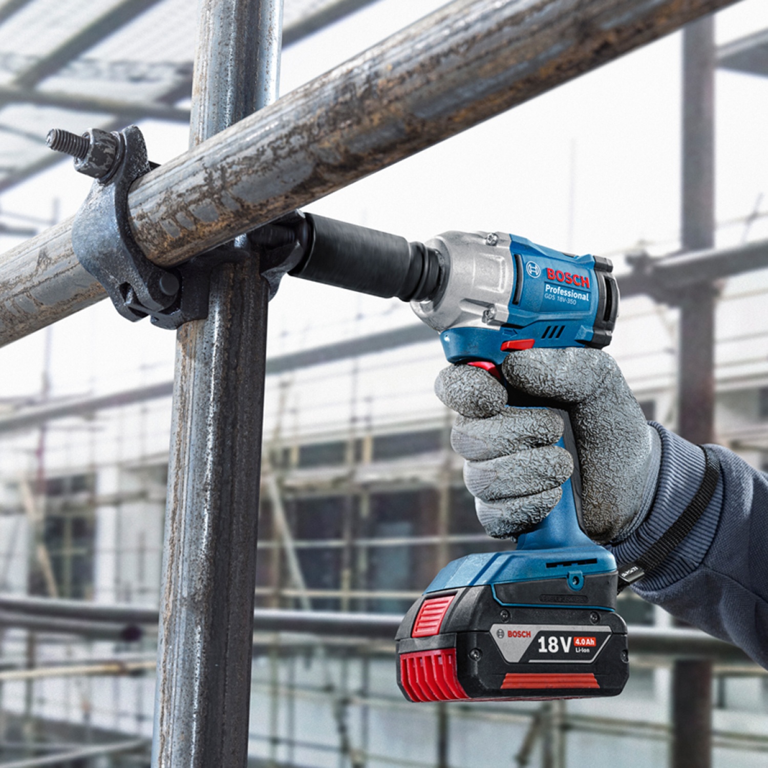 BOSCH บล็อกกระแทกไร้สาย 18V รุ่น GDS18V-350 (เฉพาะเครื่อง)