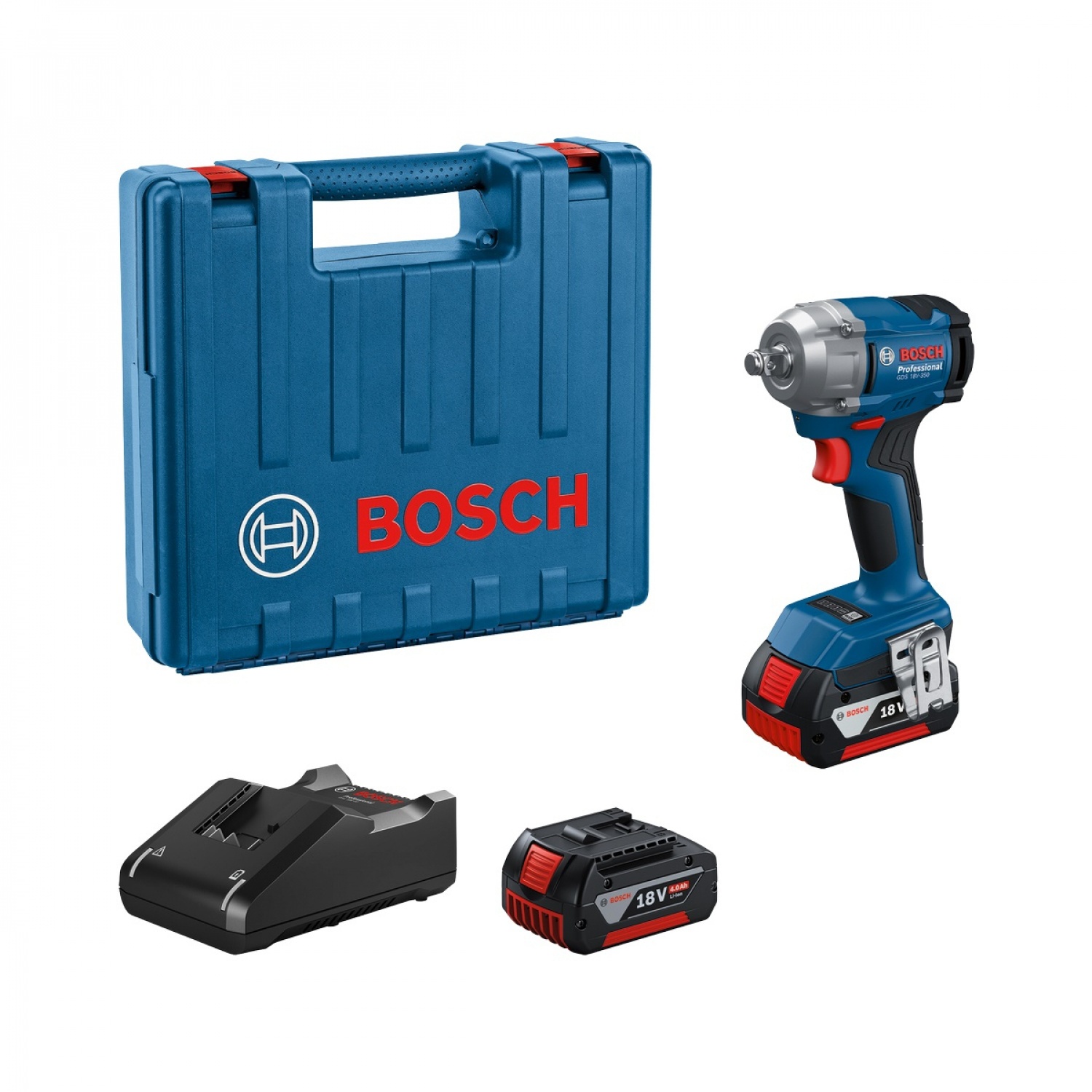 BOSCH บล็อกกระแทกไร้สาย 18V 4.0Ah 2xBatt รุ่น GDS18V-350