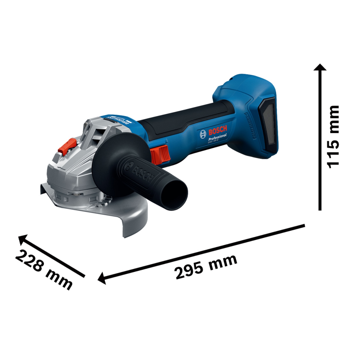 BOSCH เครื่องเจียร์ 4 นิ้ว ไร้สาย 18V รุ่น GWS18V-8 (เฉพาะเครื่อง)