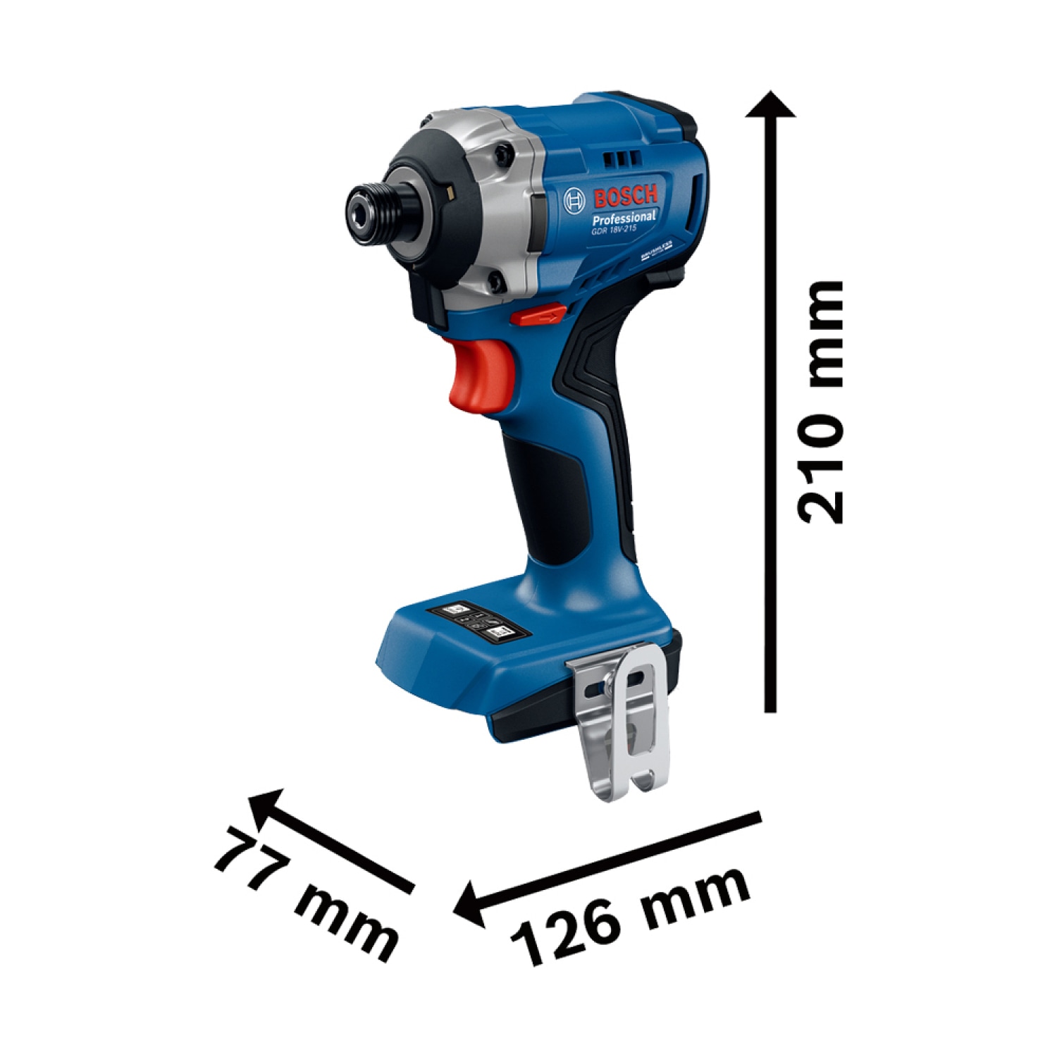 BOSCH ไขควงกระแทกไร้สาย 18V รุ่น GDR18V-215 (เฉพาะเครื่อง)