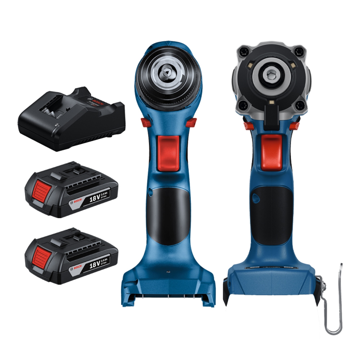 BOSCH ชุด Set สว่านกระแทกไร้สาย 18V GSB185-Li+ไขควงกระแทกไร้สาย 18V GDR18V-215 