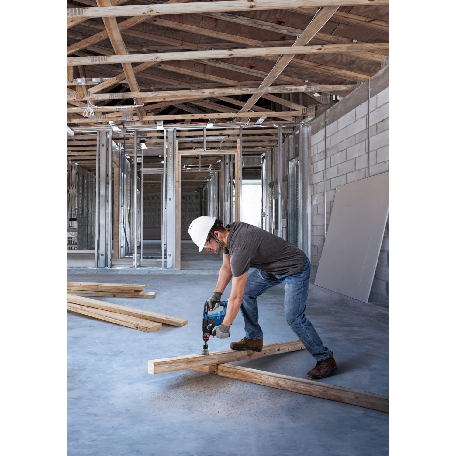 BOSCH สว่านโรตารี่ไร้สาย 1Chuck BL 18V รุ่น GBH187-Li (เฉพาะเครื่อง)