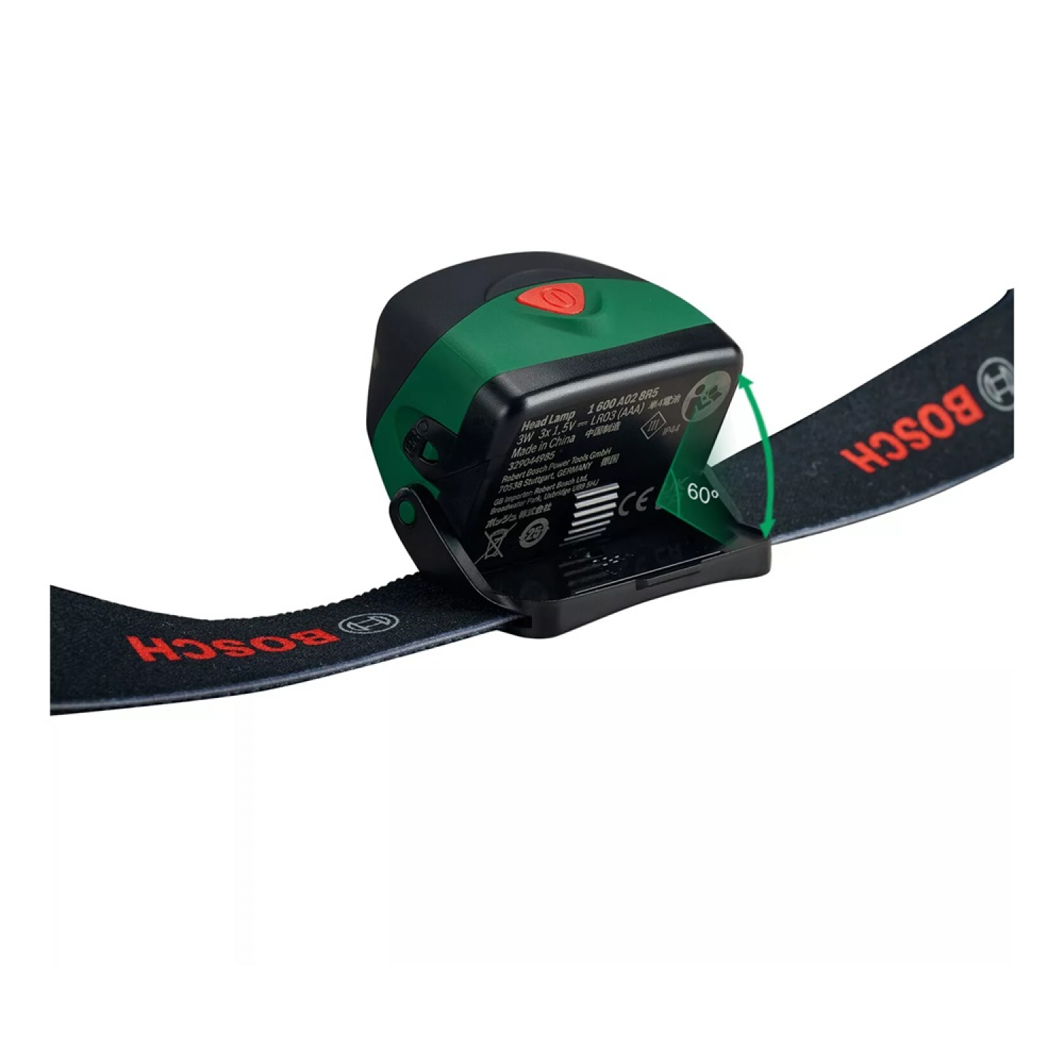 BOSCH ไฟฉายคาดศีรษะ 190 ลูเมน รุ่น 1600A0307X