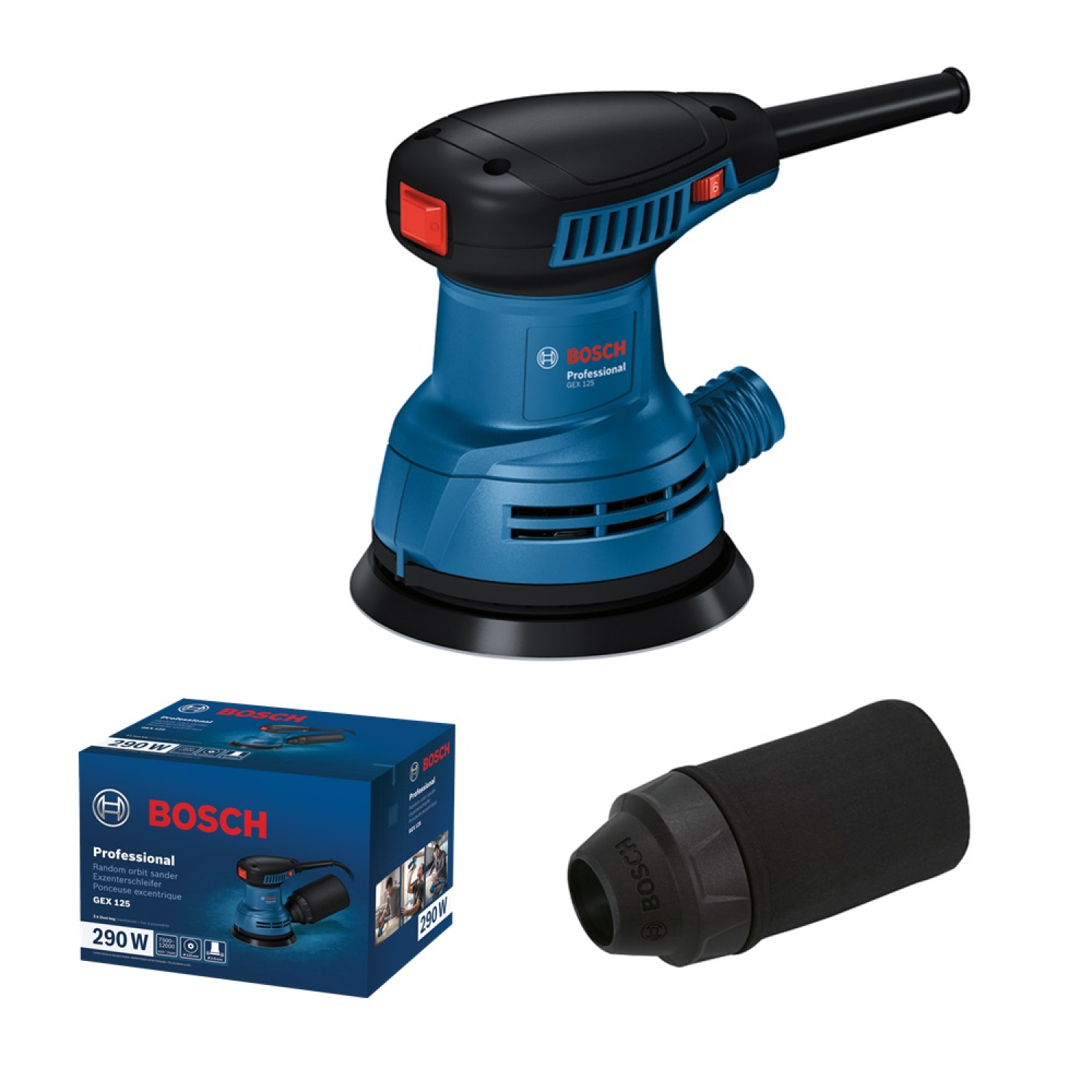 BOSCH เครื่องขัดกระดาษทราย ระบบลูกเบี้ยว 5 นิ้ว 280W รุ่น GEX 125