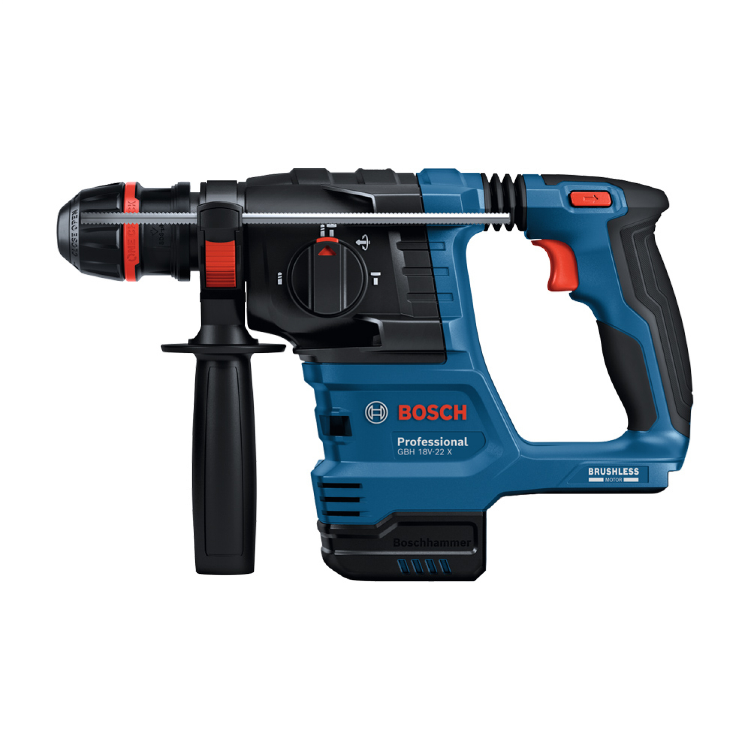 BOSCH สว่านโรตารี่ไร้สาย 18V 22mm 1Chuck รุ่น GBH18V-22X (เฉพาะเครื่อง)