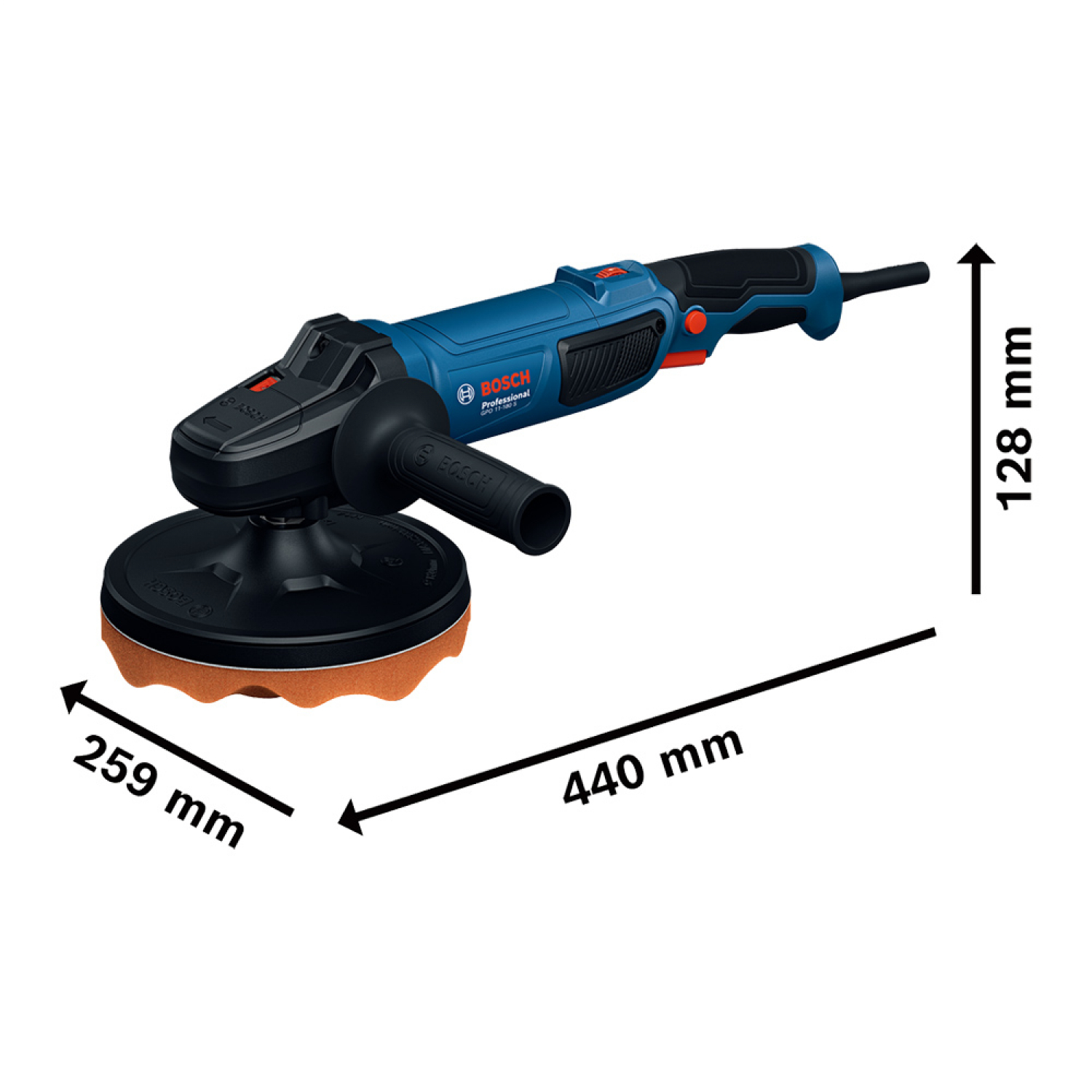 BOSCH เครื่องขัดสี 7นิ้ว กำลัง 1100W รุ่น GPO11-180S