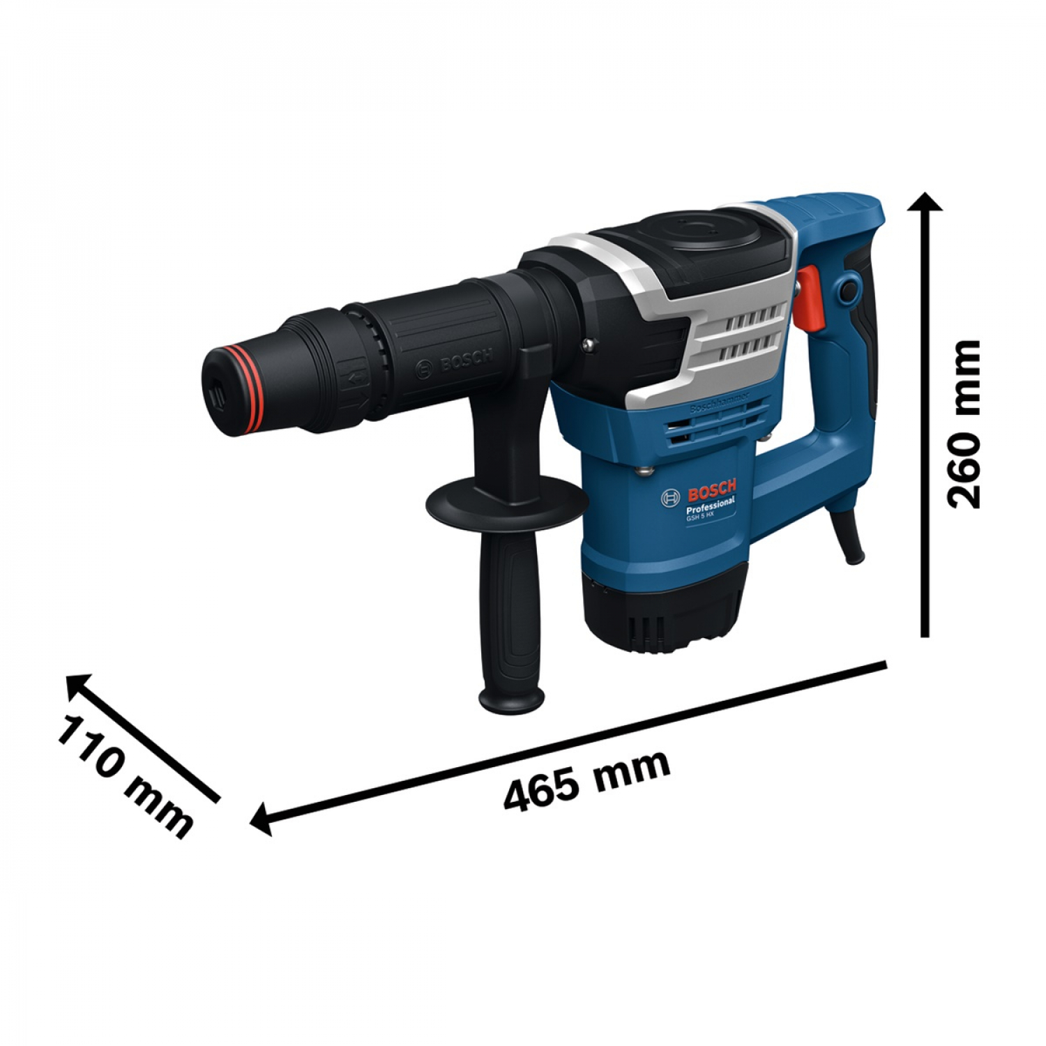 BOSCH สกัดโรตารี่ 1100W รุ่น GSH 5 HX (HEX)