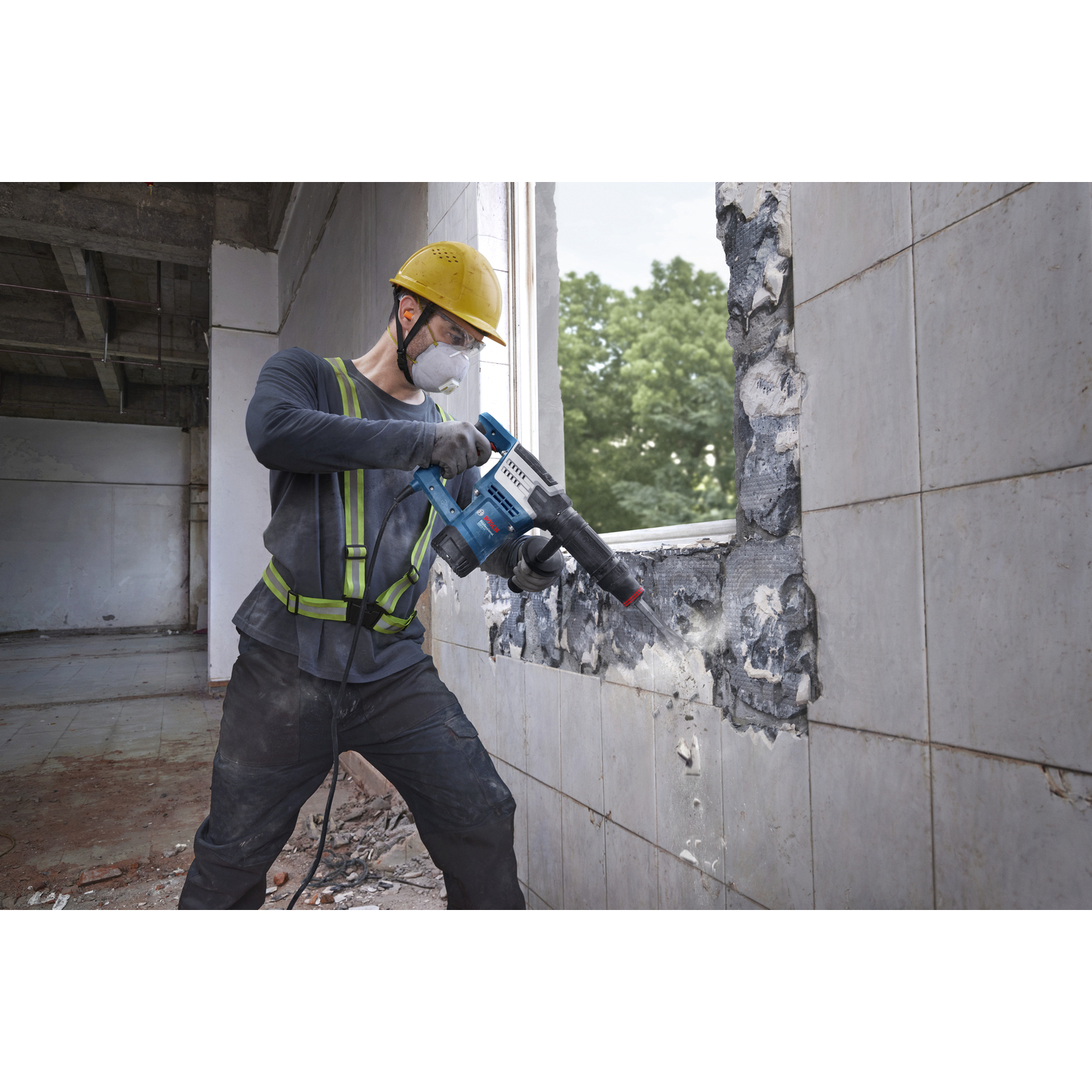 BOSCH สกัดโรตารี่ 1100W รุ่น GSH 5 HX (HEX)