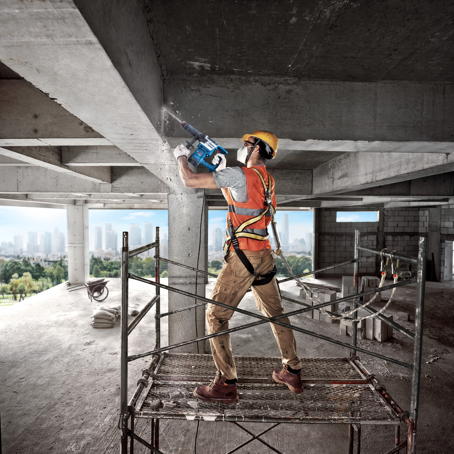 BOSCH สกัดโรตารี่ 1100W รุ่น GSH 5 HX (HEX)