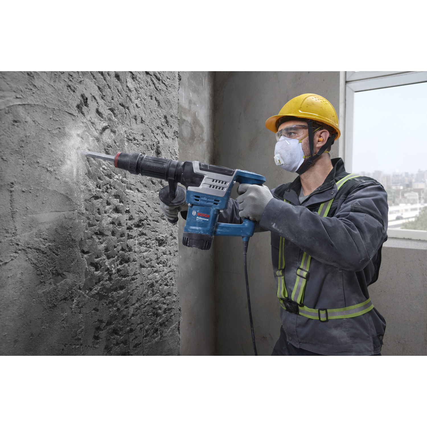 BOSCH สกัดโรตารี่ 1100W รุ่น GSH 5 HX (HEX)