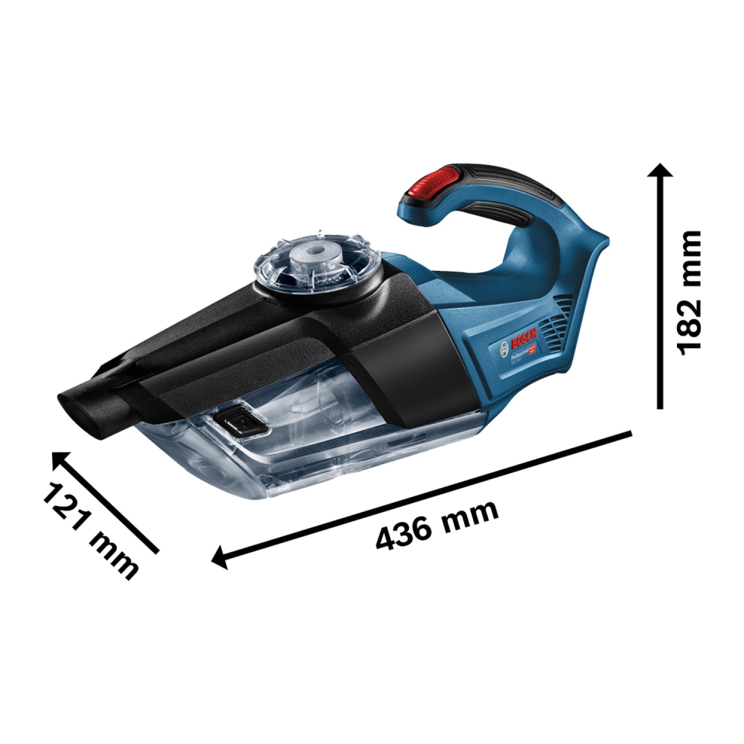 BOSCH ชุดเครื่องดูดฝุ่นไร้สาย 18V รุ่น GAS18V-1(เฉพาะเครื่อง)