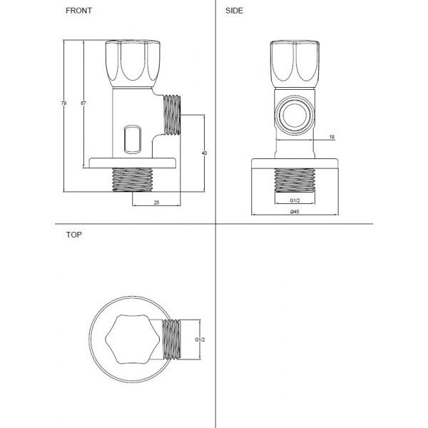 AMERICAN A-5602-N สต๊อปวาล์ว เซรามิคส์วาล์ว 90 องศา สองทาง