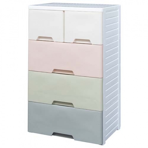 API ตู้ลิ้นชักโครงทึบ 4 ชั้น 65x45x105ซม. รุ่น 1850M4 สีพาสเทล