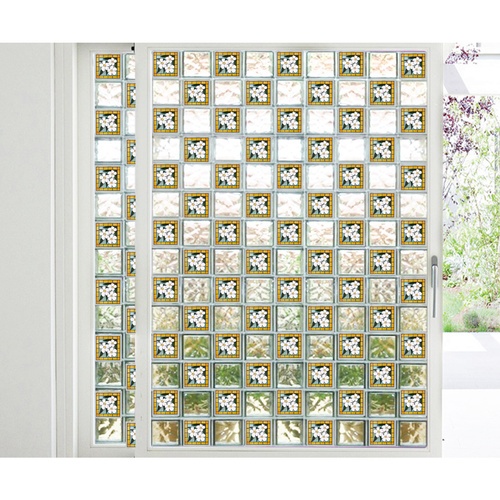 ช้างแก้ว บล็อกแก้วแต่งเดี่ยว ยิปโซ N-014/912 190x190x80 มม.