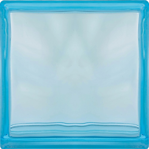 ช้างแก้ว บล็อกแก้วสี แก้วเมฆา I-018/201 190x190x80 มม. สีฟ้า
