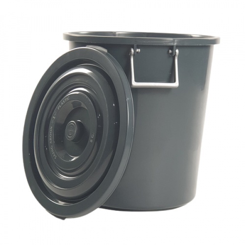 BIGONE ถังใส่น้ำพร้อมฝา 8 แกลลอน(30L) ขนาด 37x37x40 ซม.รุ่น207/1 สีเทา