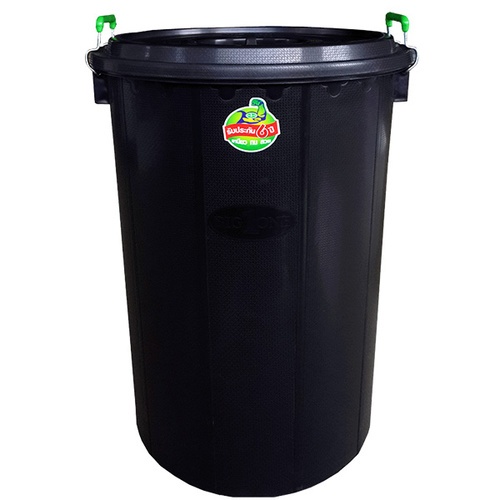 BIGONE ถังใส่น้ำพร้อมฝา แบบามาตรฐาน 80 ลิตร ขนาด 51x51x67ซม. สีดำ