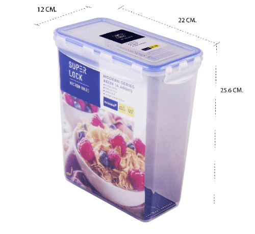SUPER LOCK กล่องอาหาร 4400 มล. 6139-2 Pack 1GET1