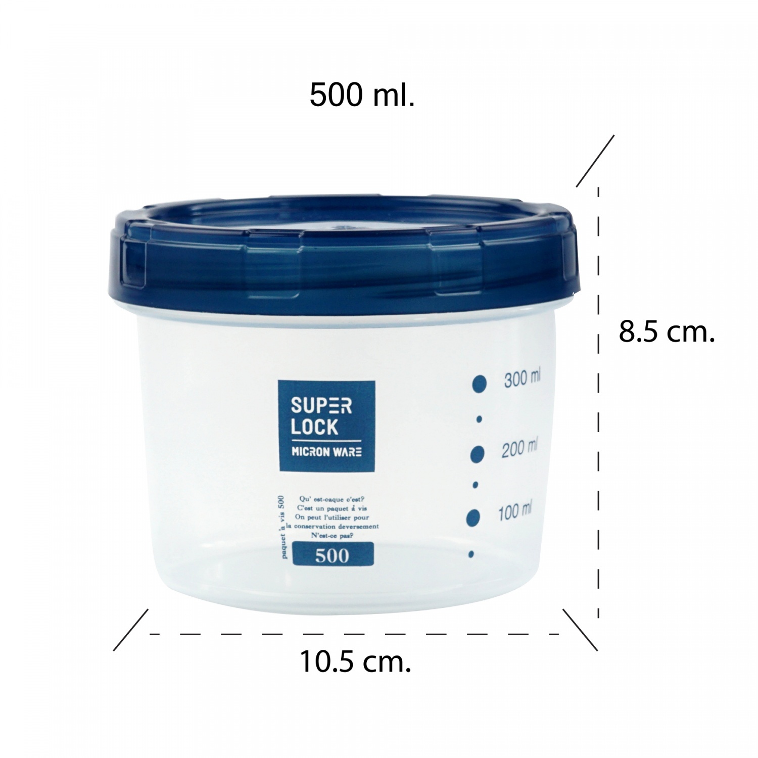 MICRONWARE ขวดโหล 500 ml.พร้อมช้อน #9631