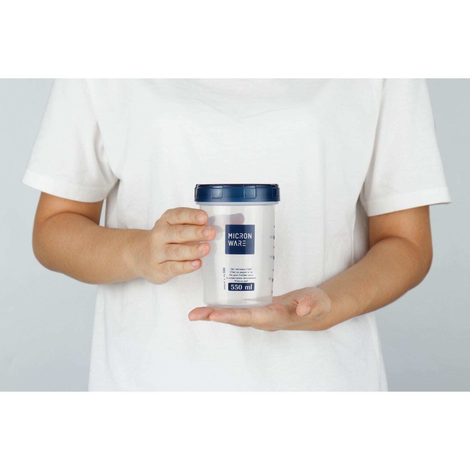 MICRONWARE ขวดโหล 550 ml.พร้อมช้อน #9633