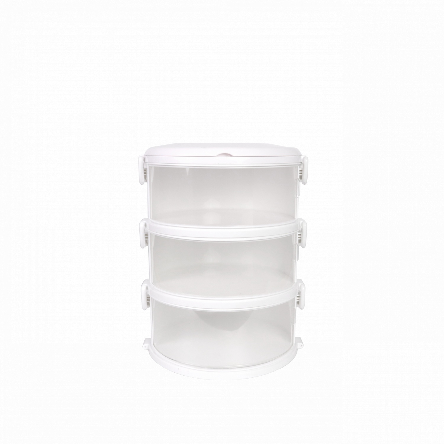 SUPERLOCK ชั้นเก็บอาหารคอนโด 3 ชั้น 24.7x24.7x33.5 ซม. #6403 สีขาว