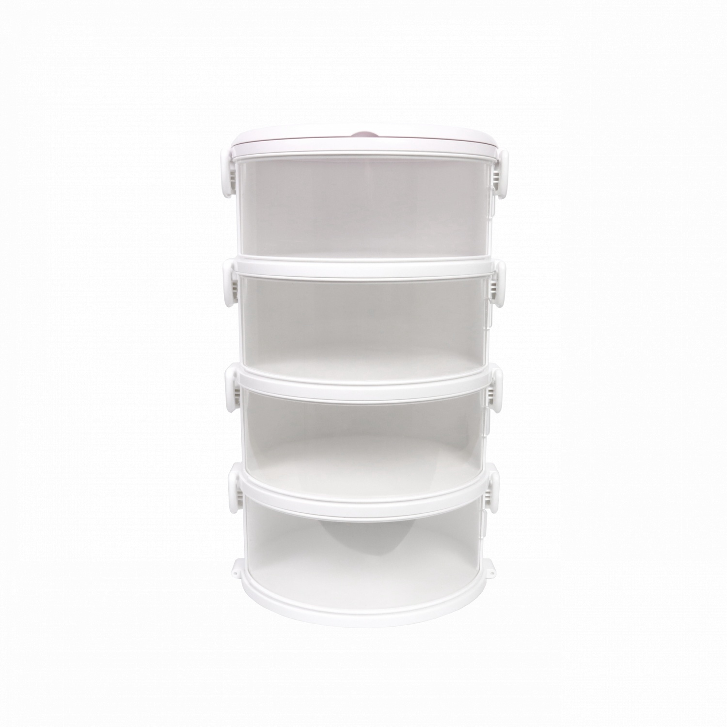 SUPERLOCK ชั้นเก็บอาหารคอนโด 4 ชั้น 24.7x24.7x43.5 ซม. #6404 สีขาว