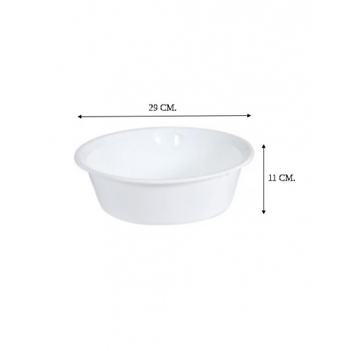 GOME กะละมังกลม 30 ซม. ขนาด 29x29x11 ซม. สีขาว