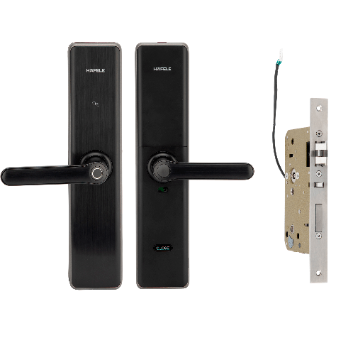 HAFELE ชุดล็อคระบบดิจิตอลแบบก้านโยก DL7600 499.21.180 สีดำ