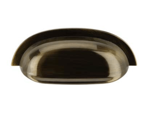 HAFELE มือจับเฟอร์นิเจอร์ซิงค์อัลลอยด์ 481.21.286 ขนาด 87x37 มม.  สีทองเหลืองรมดำ