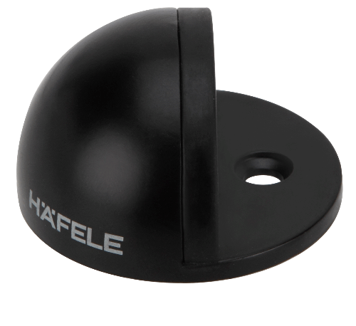 HAFELE กันชนประตูแบบติดพื้น 489.70.299 สีดำด้าน