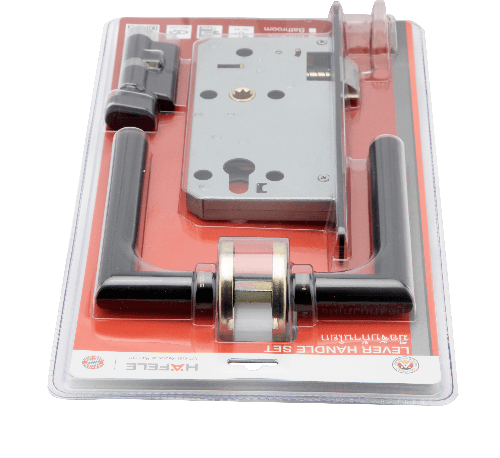 HAFELE ชุดมือจับก้านโยกห้องน้ำ ระบบมอร์ทิสล็อกสเตนเลส รุ่น 499.10.135 สีดำด้าน