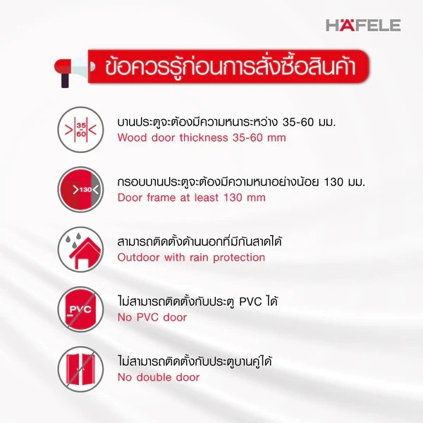 HAFELE ชุดล็อคประตูดิจิตอล DH2000 499.21.189 สีดำ