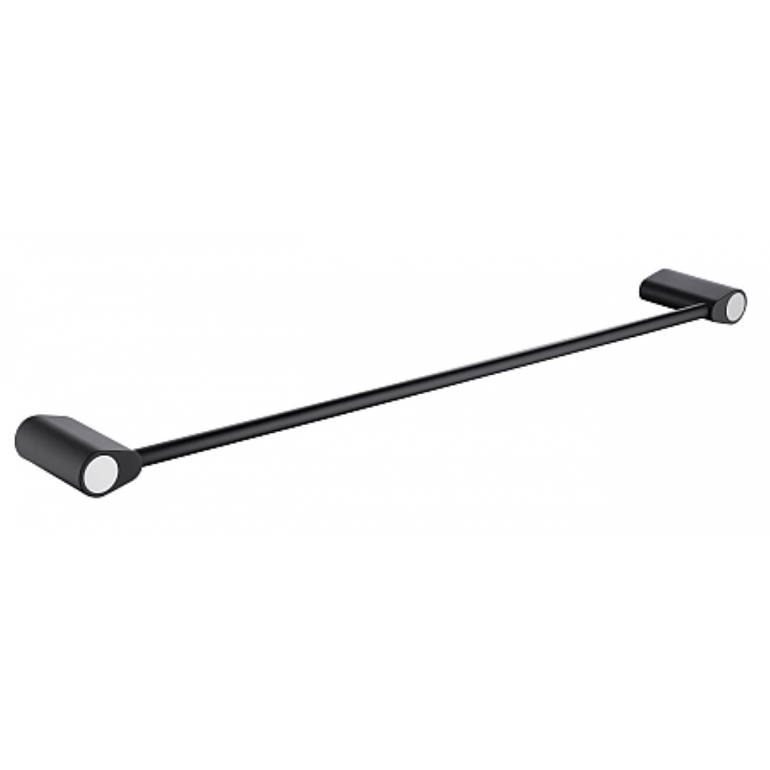 HAFELE ราวเดี่ยวพร้อมขอแขวน 485.80.006 สีดำ