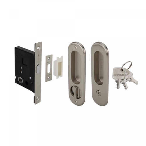 HAFELE มือจับบานเลื่อนทางเข้า นิ้กเกิ้ลด้าน 499.65.092