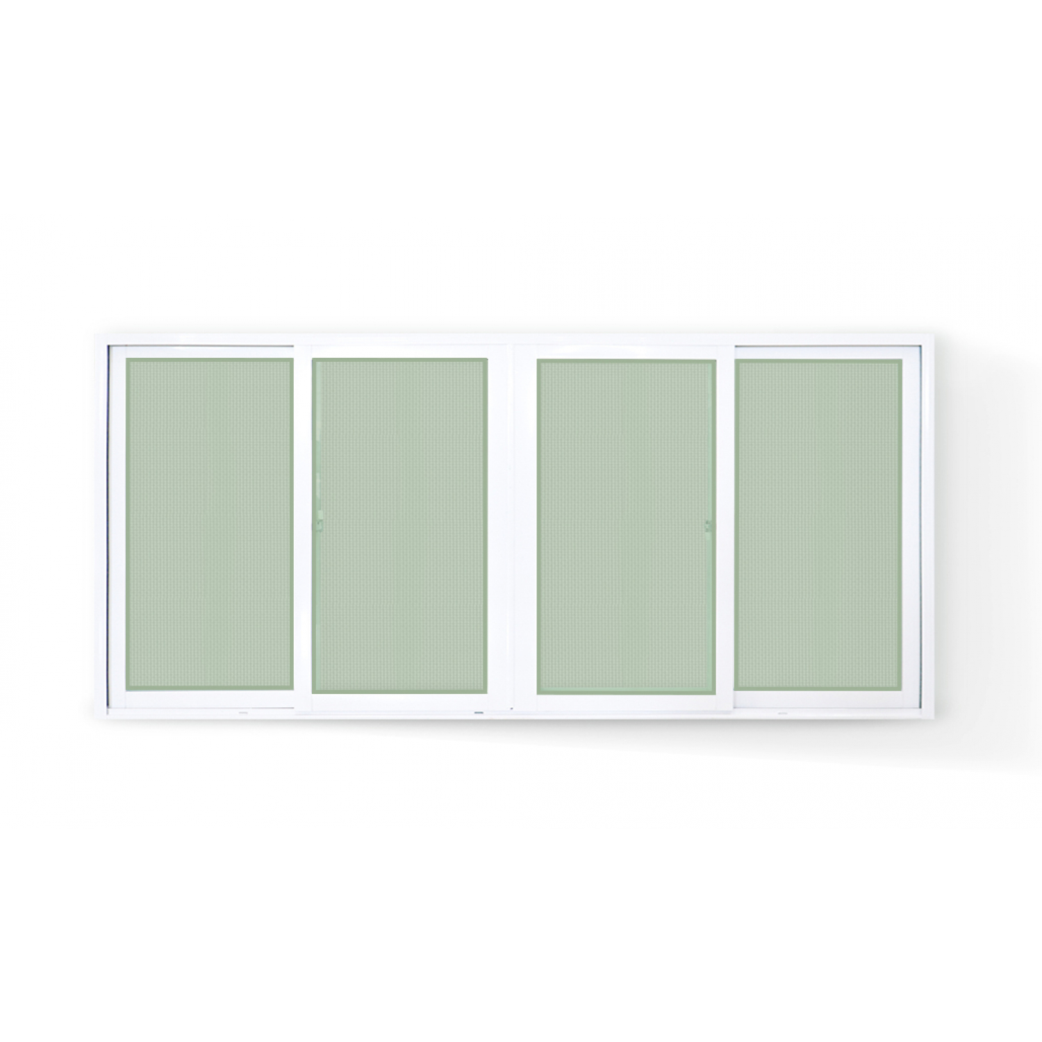 RAKANGTHONG หน้าต่างบานเลื่อนอลูมิเนียม 4 ช่อง 240x110 cm. สีขาว