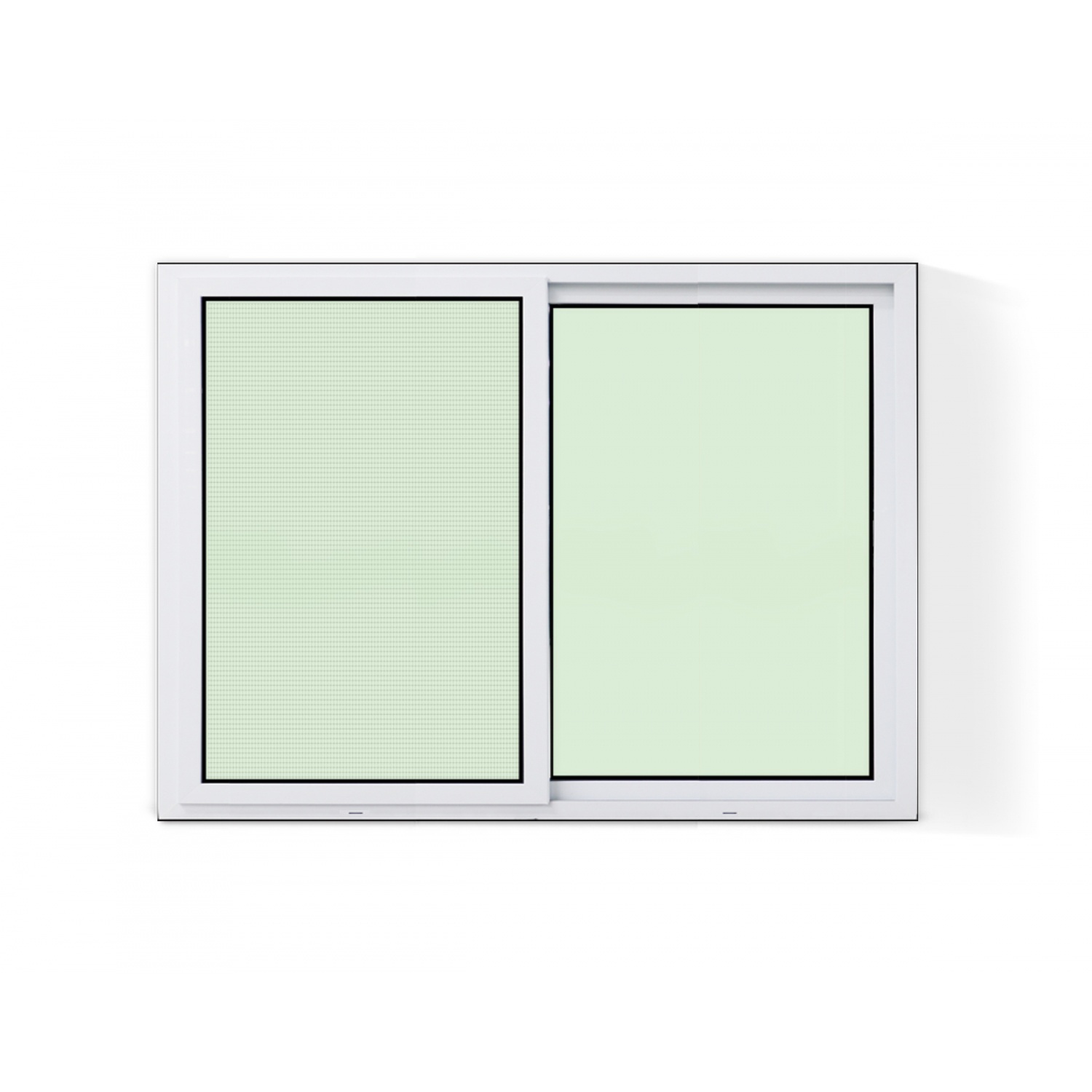 RAKANGTHONG หน้าต่างบานเลื่อน UPVC 150*110 cm. สีขาว