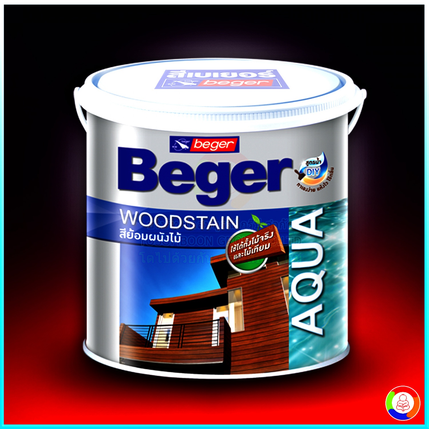 Beger สีย้อมผนังไม้ สูตรน้ำ เบเยอร์ S-6904 ขนาด 1 กล. ไม้ประดู่